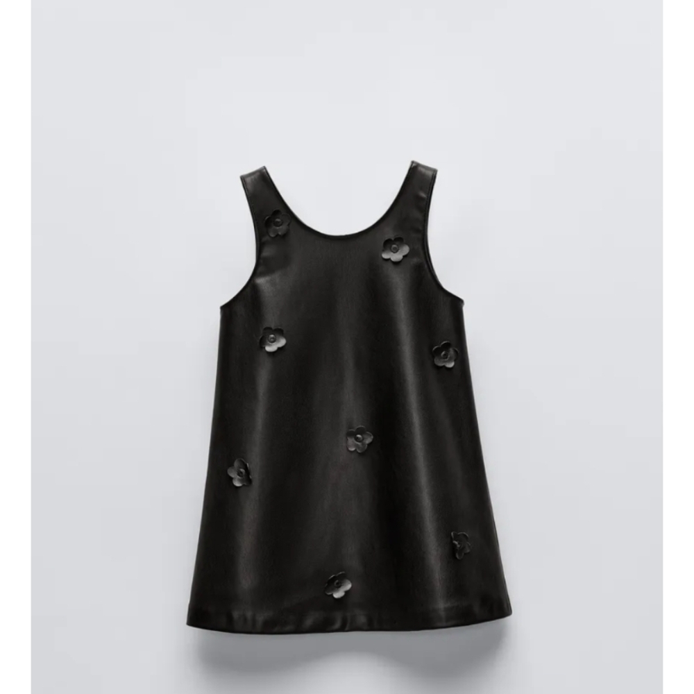 Zara Black Leather Dress